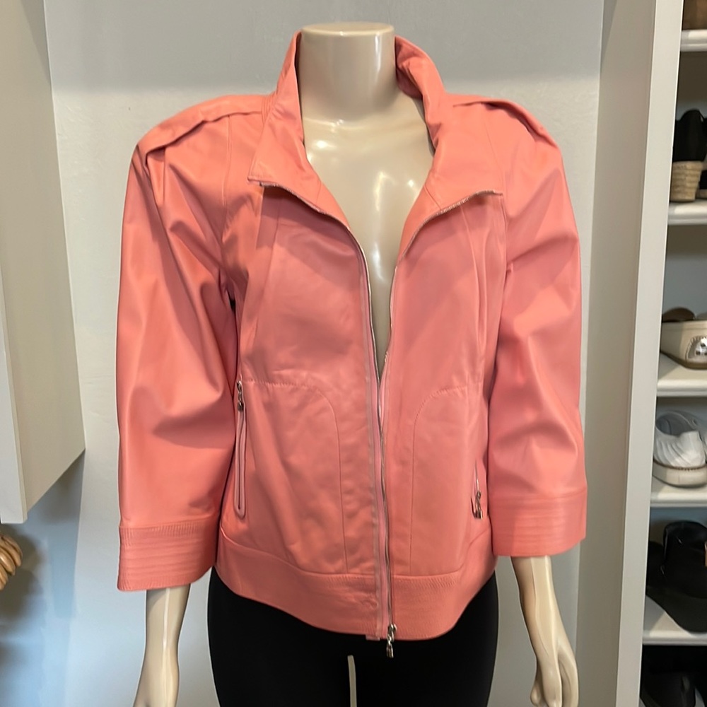 St. John Soca, large 100% Lamb leather pink